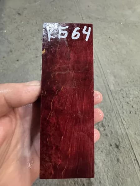 Стабилизированный брусок Карельская берёза №64, размер 135/46/31