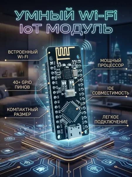 Модуль RF-Nano ATMEGA328P NRF24L01+ Micro USB Type-C