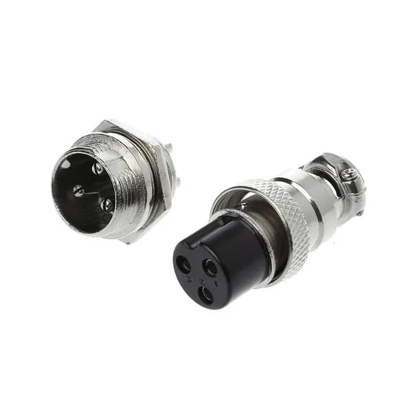 (1 комплект) По одному авиационному радиотелефону GX16 3PIN для радиотелефона и розетки