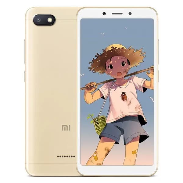 Redmi Смартфон Оригинальный Xiaomi Redmi 6A 2GB 16GB 4G смартфон с подарками чехол и стекло Global 2/16 ГБ, Nano-SIM, золотой