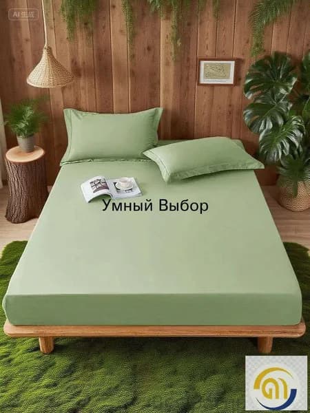 Наматрасник 180x200х25см светло-зеленый