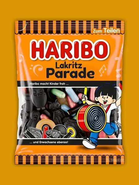 Лакричный мармелад HARIBO Lakritz Parade (Лакричный парад) 175г Германия