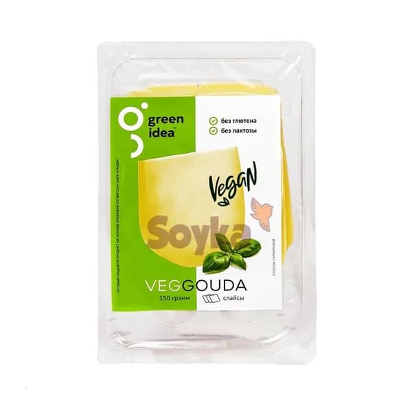 Продукт постный со вкусом сыра Гауда нарезка Green Idea, 150г
