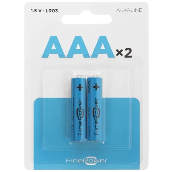 Батарейка FinePower AAA (LR03/FR03) щелочная (LR) 2 шт