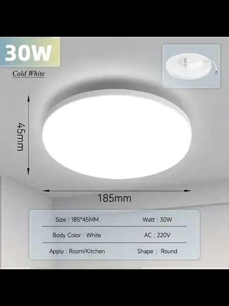 Светодиодный потолочный светильник 15-50 Вт A-30W, White lig