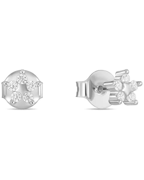 Серьги пусеты из серебра 925 пробы звезды с фианитами MIUZ Diamonds