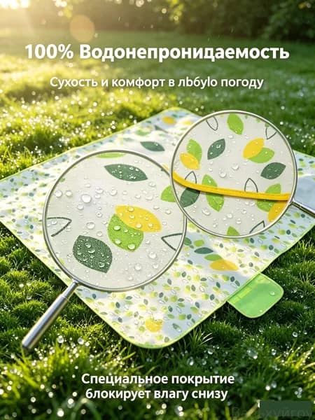 Коврик для пикника и кемпинга, влагозащитный 2 м 2 м