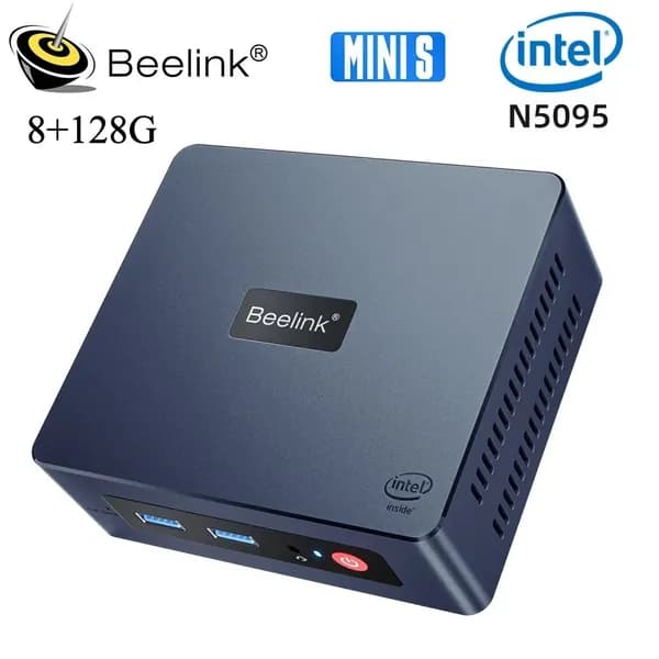 Beelink Мини-ПК (Intel Celeron N5095, RAM 8 ГБ, SSD 128 ГБ, ), Beelink  mini S