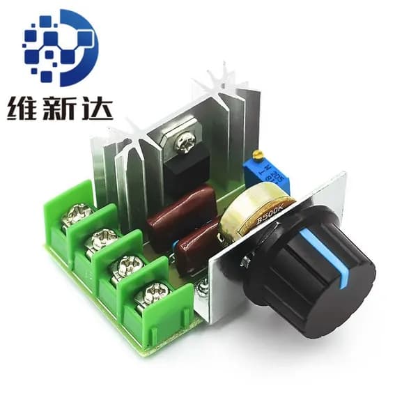 Тиристорный регулятор мощности 2000W с ручкой для сети 220V