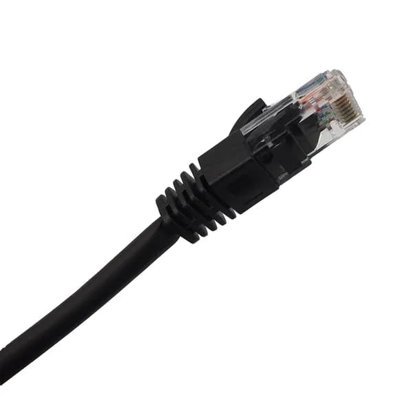 Шнур комм., кат. 5е, неэкр., U/UTP, RJ45/RJ45, 100 МГц LSZH, AWG24 0.15м, чёрный
