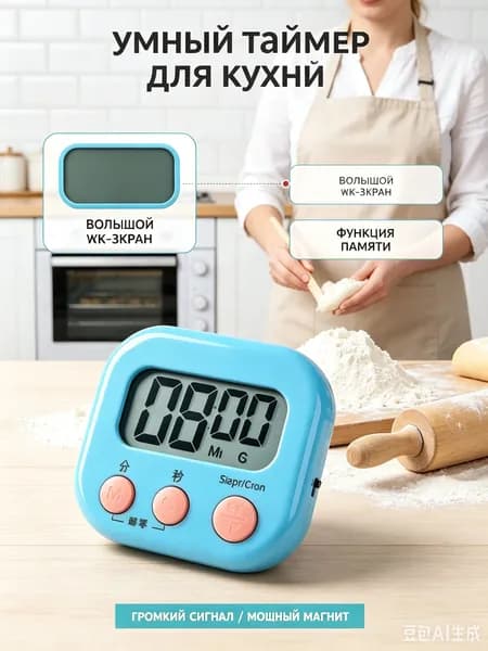 Кулинарный термометр цифровой, щуп 0 см