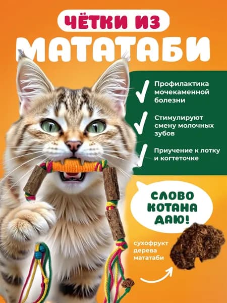 Игрушка для кошек палочки мататаби для зубов Кусалка