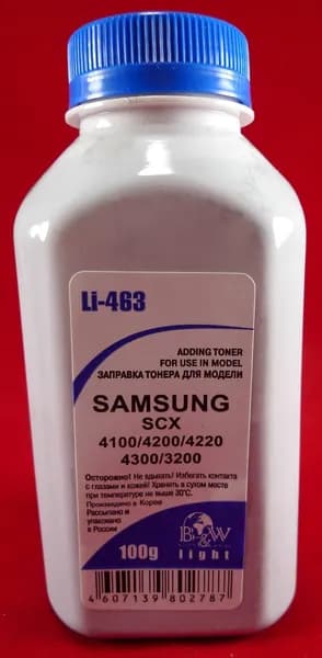 Тонер Black&White, 1200 страниц, цвет черный, для лазерных принтеров и МФУ Samsung, (LI-463)