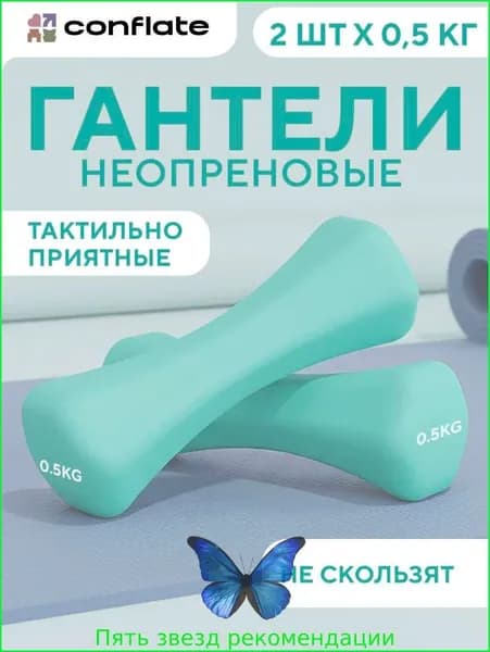 Гантели, 2 шт. вес 1 шт: 0.5 кг