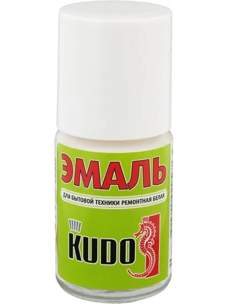 Эмаль для бытовой техники Kudo с кисточкой, цвет белый, 15 мл