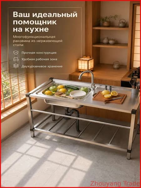 Садовая кухня,100х42х75см
