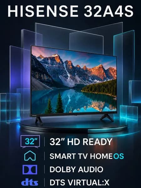 Hisense Телевизор 32A4S 32″ HD, черный