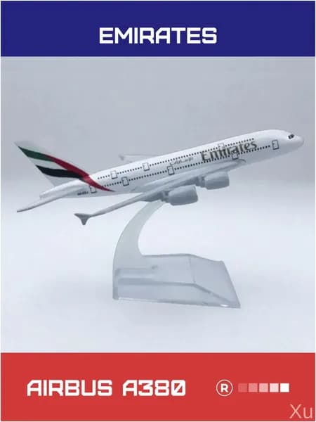 Премиум Airbus 380 Emirates, модель из металла