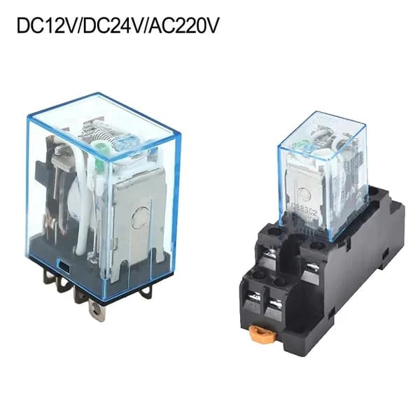 LY2NJ DIN-Рейка Малого Электромагнитного Реле С Катушкой Питания DC12V DC24V AC24V AC110V AC220V С Основанием Розетки