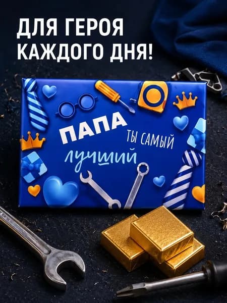 Подарочный молочный шоколад Папе, 30 г
