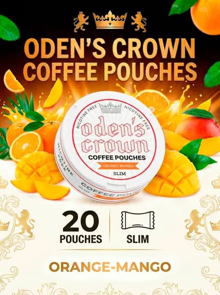 Кофейные паучи от курения ODEN S CROWN Orange Mango