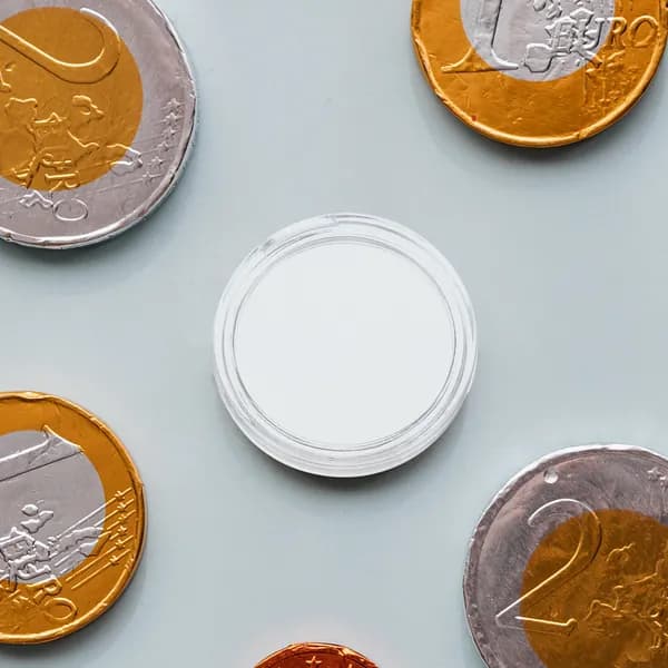 Контейнеры для монет из прочного прозрачного пластика 21 мм, 100 штук для хранения