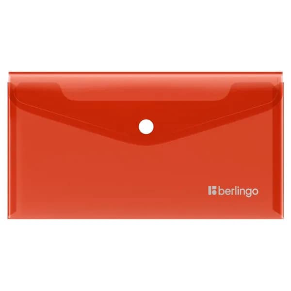 Папка-конверт на кнопке BERLINGO C6 "No Secret", 200мкм, красная EFb_06303