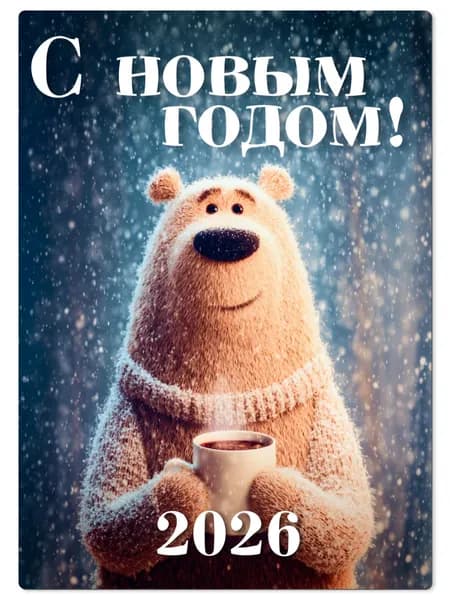 Магнит на холодильник в подарок на новый год, 1шт, 6х9см