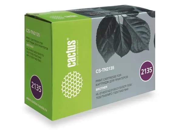 Картридж лазерный Cactus CS-TN2135 TN-2135 черный (1500стр.) для Brother DCP-7030/7030R/7032/7032R/7045/7045NR/HL-2140/2140R/2142/2142R/2150/2150N/2150NR/2170/2170W/2170WR/MFC-7320/7320R/7440/7440N/7440NR/7840/7840W/7840WR
