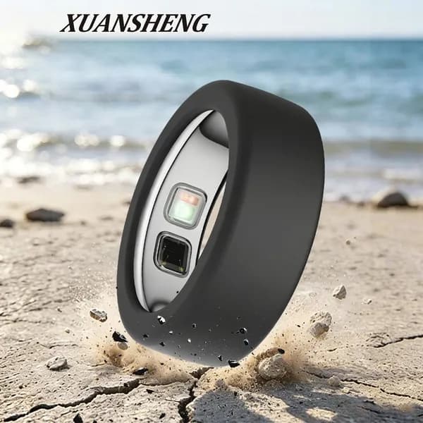 Чехол из силикона для кольца Oura Ring 5, размер M, 4 штуки, прозрачный, чёрный, тёмно-зелёный, синий