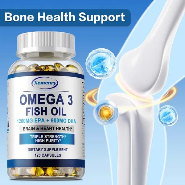 Капсулы Xemurry Omega-3 с рыбьим жиром - содержат ЭПК и ДГК - защищают сердце и мозг, регулируют уровень липидов в крови