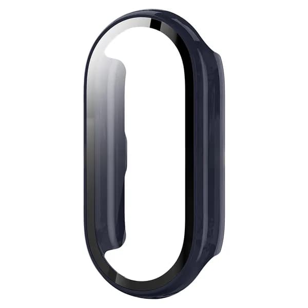 PC-чехол + защитная пленка из закаленного стекла, подходит для Xiaomi Mi Band 10. Интегрированный дизайн чехла и защитной пленки обеспечивает ударопрочность и защиту от царапин.