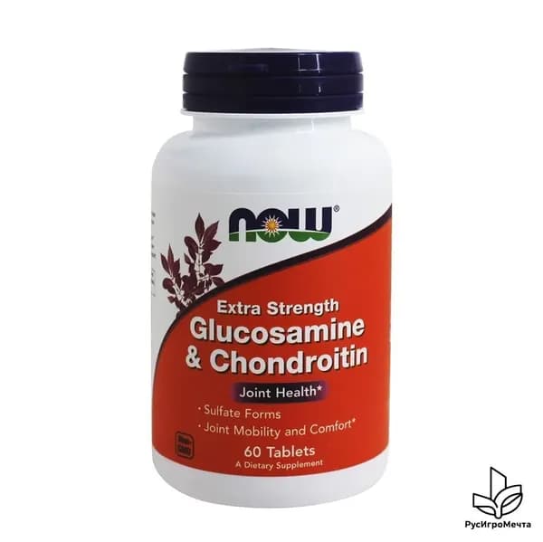 Glucosamine & Chondroitin Extra Strength NOW (60 таб)