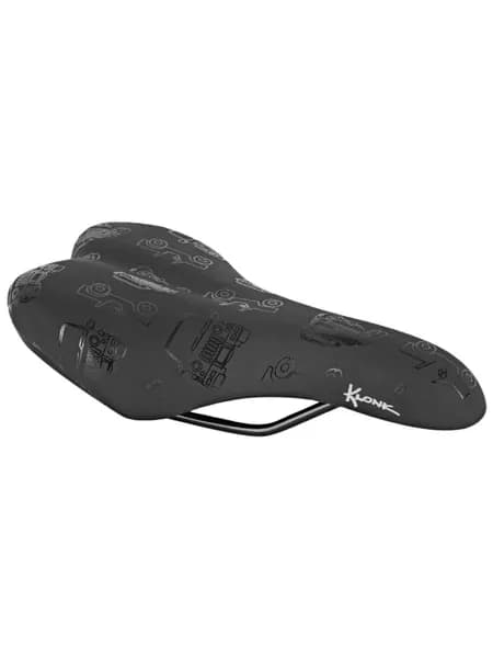 Седло вело KLONK Junior/Comfort 256*142 мм, текстурный рисунок с машинками