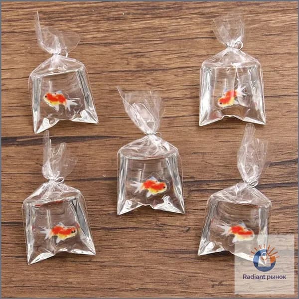 1pcs 23 * 52 мм DIY прозрачная смола имитация декоративной рыбки кулон