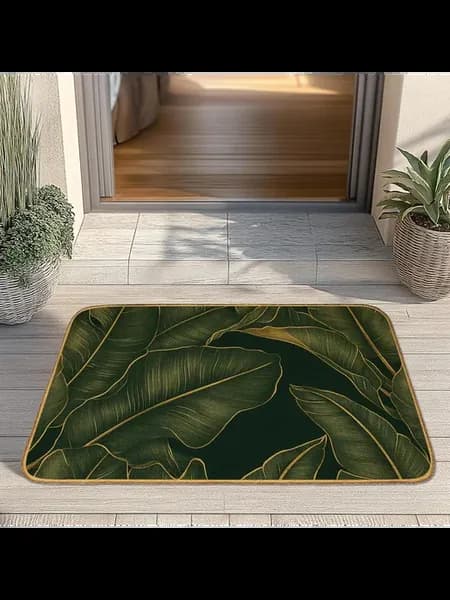Фланелевый придверный коврик 50×80 см, мягкий, впитывающий