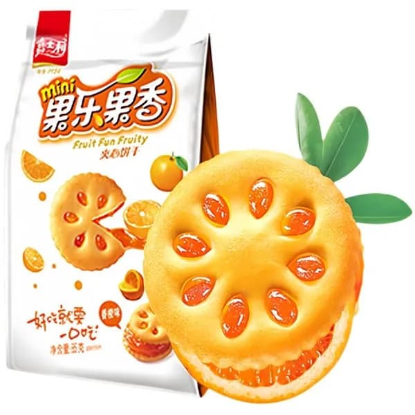 Фруктовый сэндвич Jia Shi Li Fruit Joy с апельсиновым вкусом <85 г>