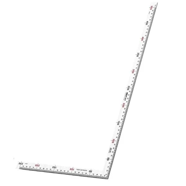 Двусторонняя угловая линейка плотника, - 500x250 мм толщиной 1,2 м