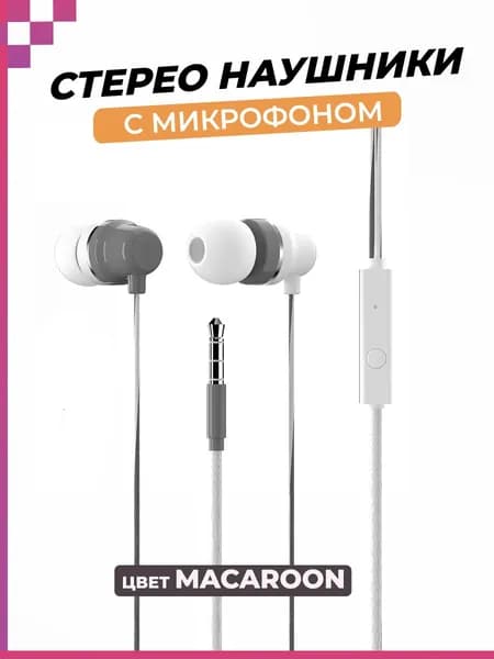 Стерео наушники с микрофоном (3.5мм) для телефона, смартфона, плеера, компьютера, ноутбука/ проводные DREAM R4