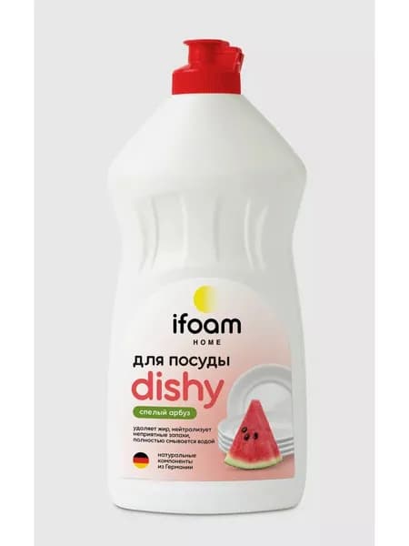 Гель Ifoam для мытья посуды, овощей и фруктов "DISHY" спелый арбуз 500мл (770506)