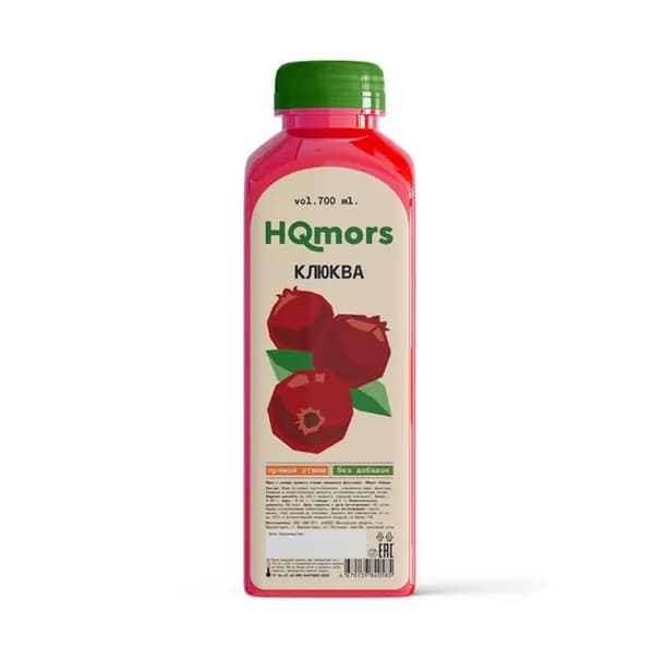 Морс Брусника , HQmors, 0.7 л, ПЭТ, Россия