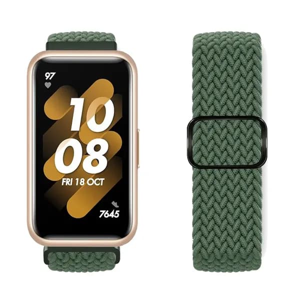 Нейлоновый плетеный ремешок Huawei Band 7 с пряжкой и браслетом регулируемой длины