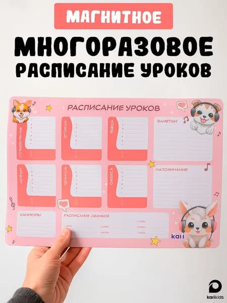 Расписание уроков многоразовое