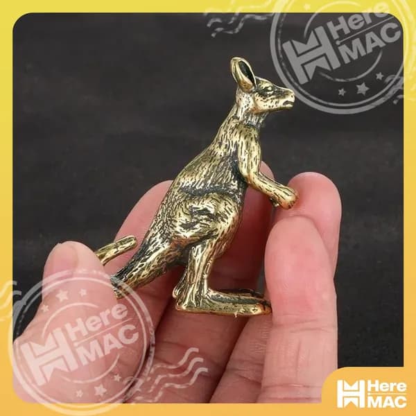 Винтажная фигурка кенгуру из латуни