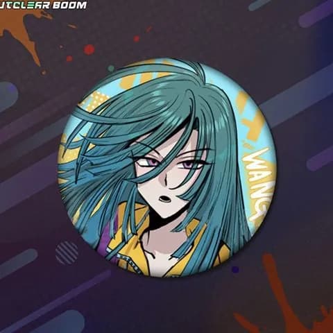 Значок-брошь из серии товаров Hardcore One Middle School Graffiti Rong Xingye, подарок для одноклассников, 1 штука.