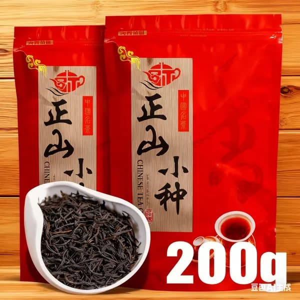 Нектар черного чая Wuyishan Ароматный чай Лапсанг Сушонг ,200 г Чaй в naкeтиkax
