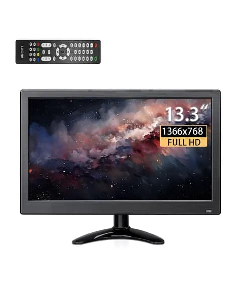 13.3" Монитор (13,3 дюйма 1366 * 768 BNC), 1366x768 HD, 60 Гц, черно-серый