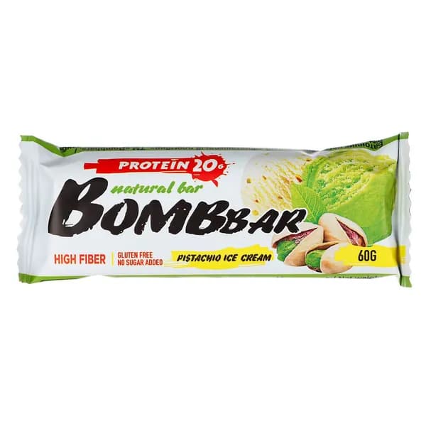 Батончик неглазированный BOMBBAR "Фисташковый пломбир"