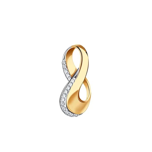 Золотая подвеска DIAMANT-ONLINE с цирконием 585 пробы