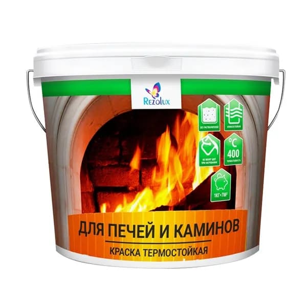МИЦАР Краска для печей и каминов белая (0.9кг)